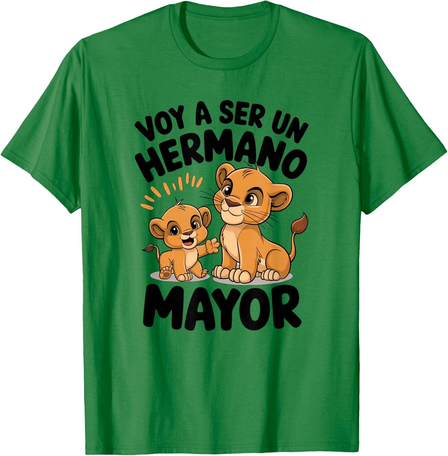 New Baby Announcement Spanish Big Brother Lion Cubs T-Shirt - T-Shirt | Irish Green