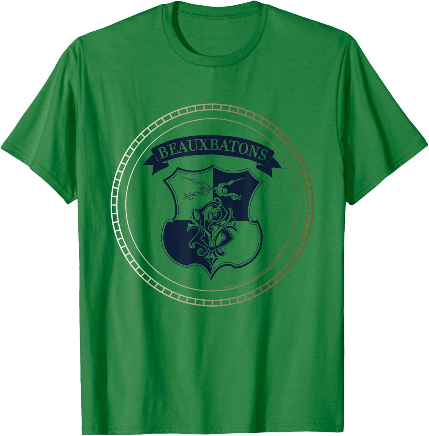 Harry Potter Beauxbatons Emblem T-Shirt - T-Shirt | Irish Green