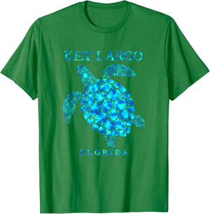 Key Largo Florida Sea Turtle Boys Girls Toddlers Souvenir T-Shirt - T-Shirt | Irish Green