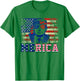 MERICA TRUMP Happy Fourth 4th Of July Trump American Flag Men T-Shirt - T-Shirt | Irish Green