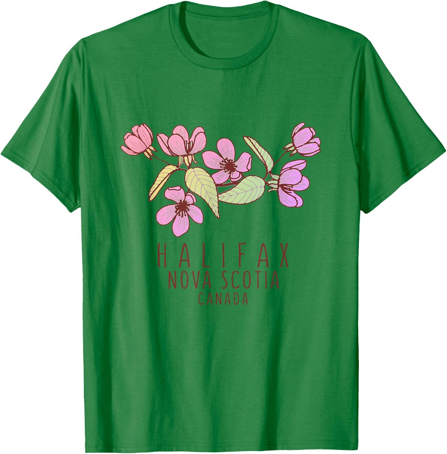 Halifax Nova Scotia Canada Wildflowers T-Shirt - T-Shirt | Irish Green