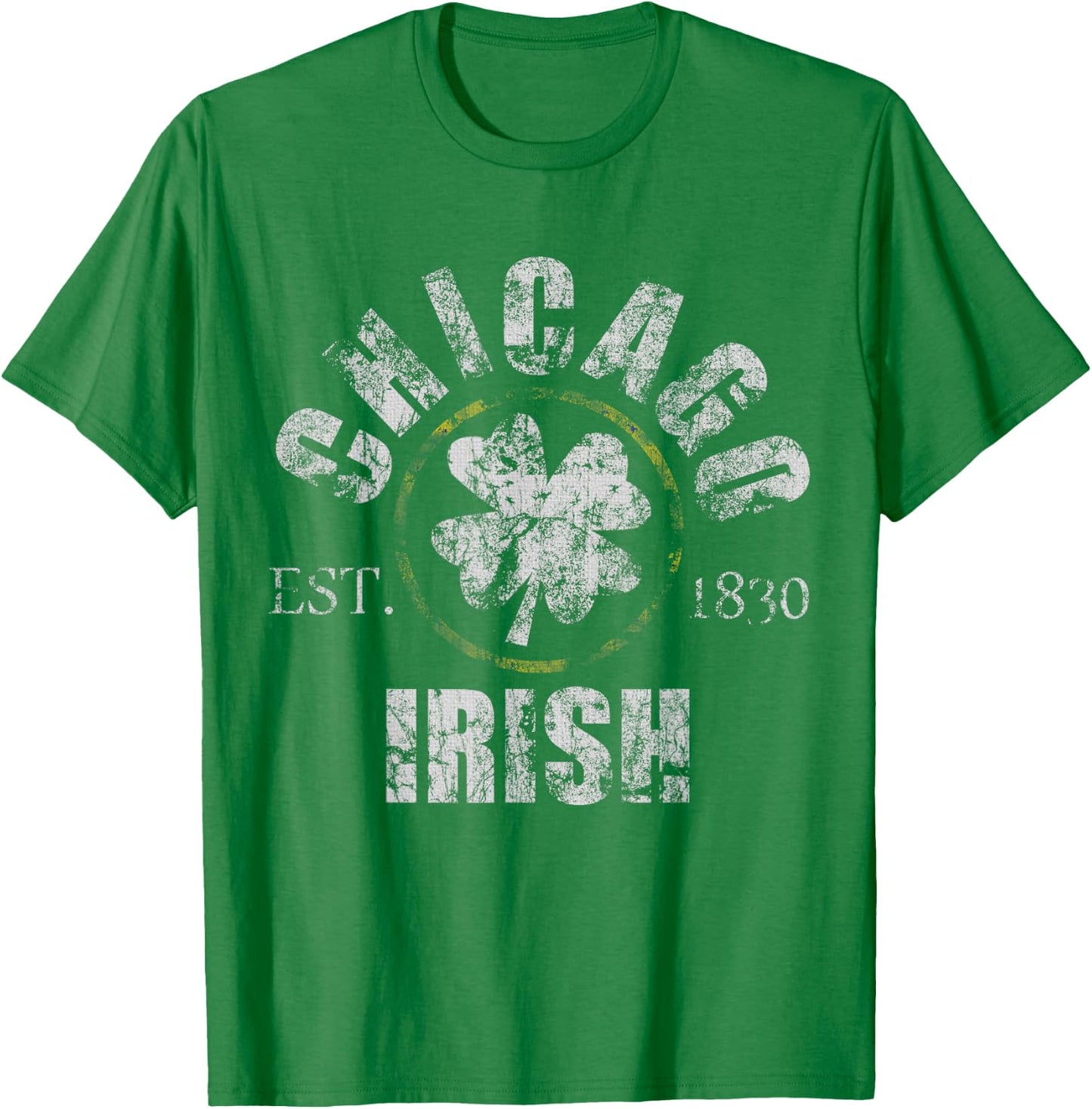 Vintage Chicago Irish St Patricks Day Chirish Men Women T-Shirt - T-Shirt | Irish Green
