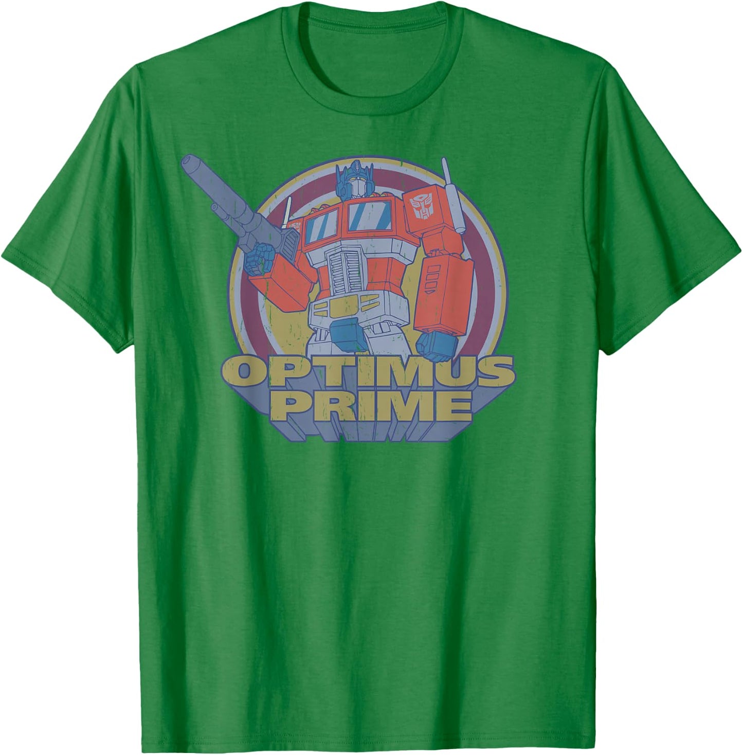 Transformers Optimus Prime Retro Portrait T-Shirt - T-Shirt | Irish Green