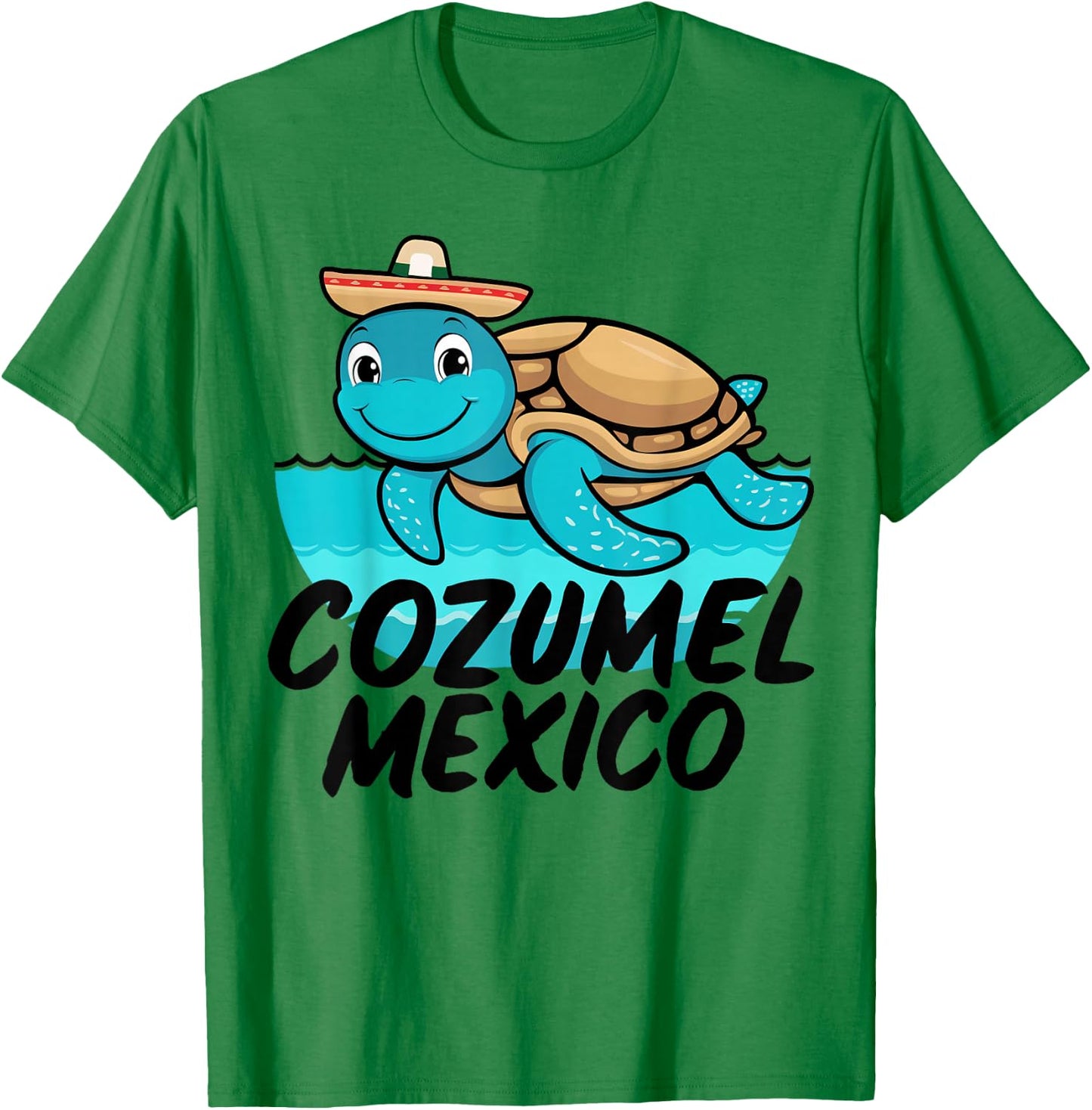 Cozumel Mexico Sea Turtle Colorful Boys Girls Toddler T-Shirt - T-Shirt | Irish Green