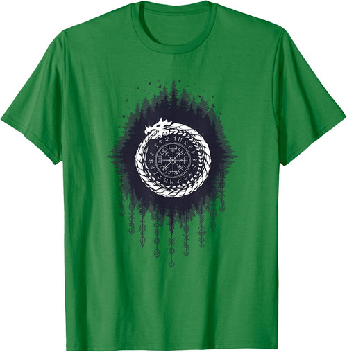 Ouroboros Snake Devouring Itself Viking Runes Cycle of Life