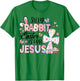 Silly Rabbit Easter Is For Jesus Cute Bunny Christian Kids T-Shirt - T-Shirt | Irish Green
