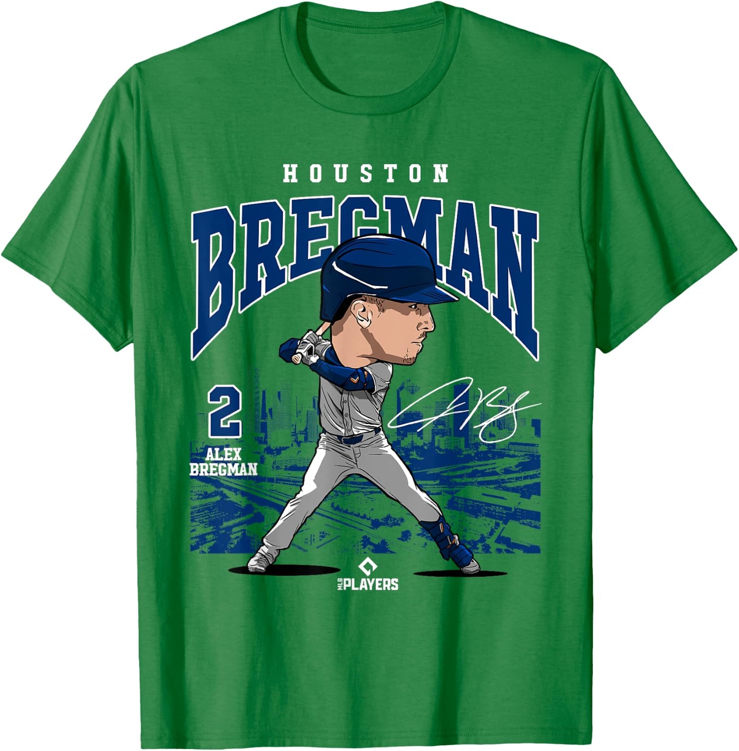 Alex Bregman | Houston Baseball MLB Players | MLBBRE4063 T-Shirt - T-Shirt | Irish Green