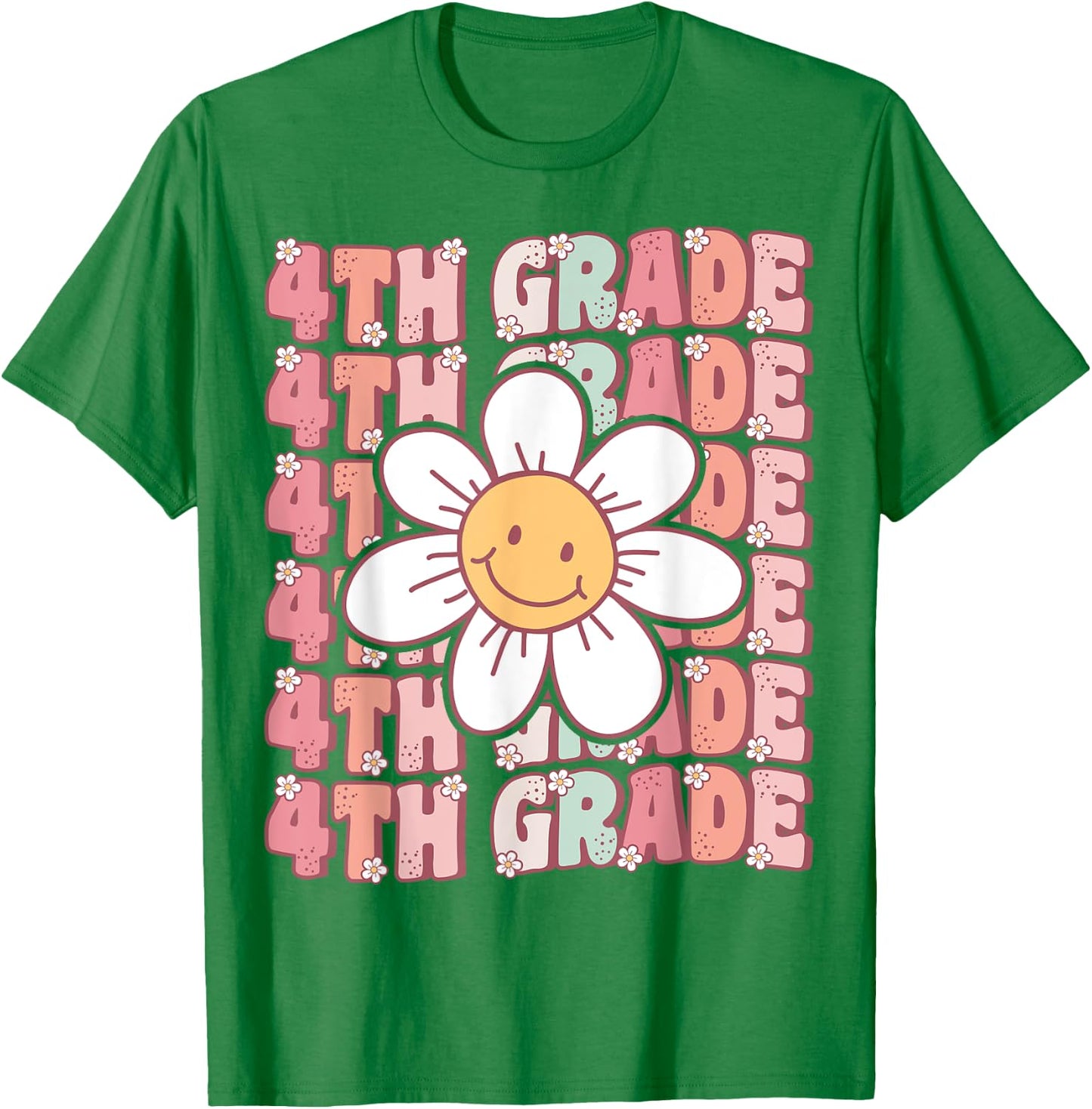 Groovy 4th Grade Back To School First Day of Fourth Grade T-Shirt - T-Shirt | Irish Green