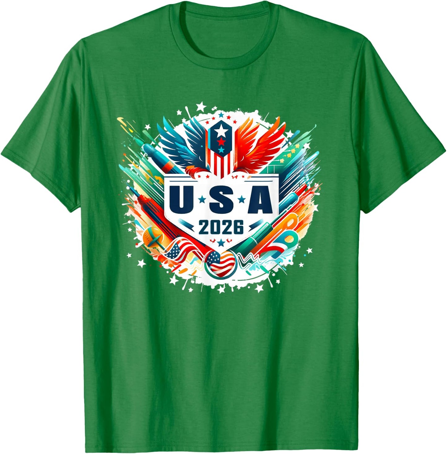 USA 2026 Go United States Sport USA Team 2026 USA T-Shirt - T-Shirt | Irish Green