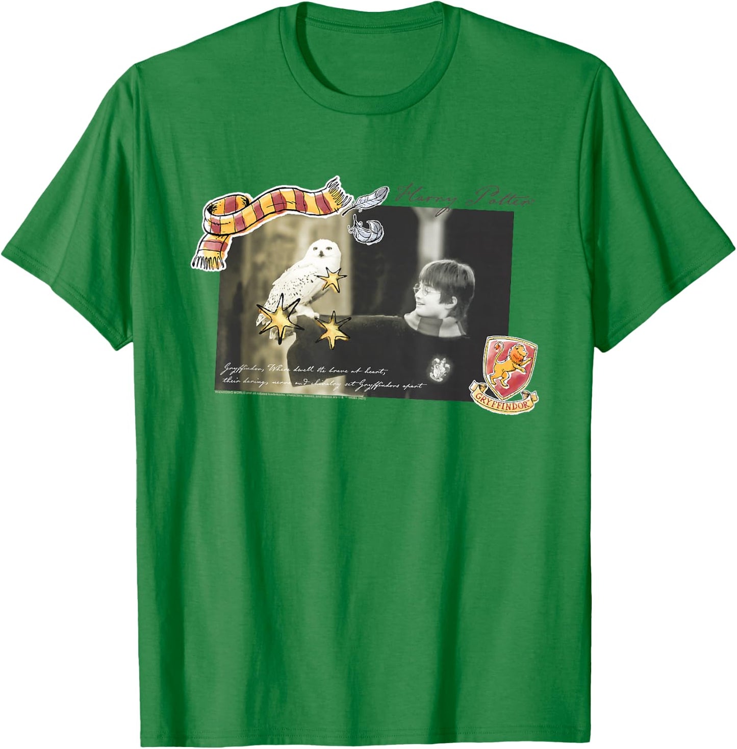 Harry Potter with Hedwig Movie Still T-Shirt - T-Shirt | Irish Green