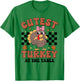 Thanksgiving Cutest Turkey At The Table Dinner Girl Toddler T-Shirt - T-Shirt | Irish Green