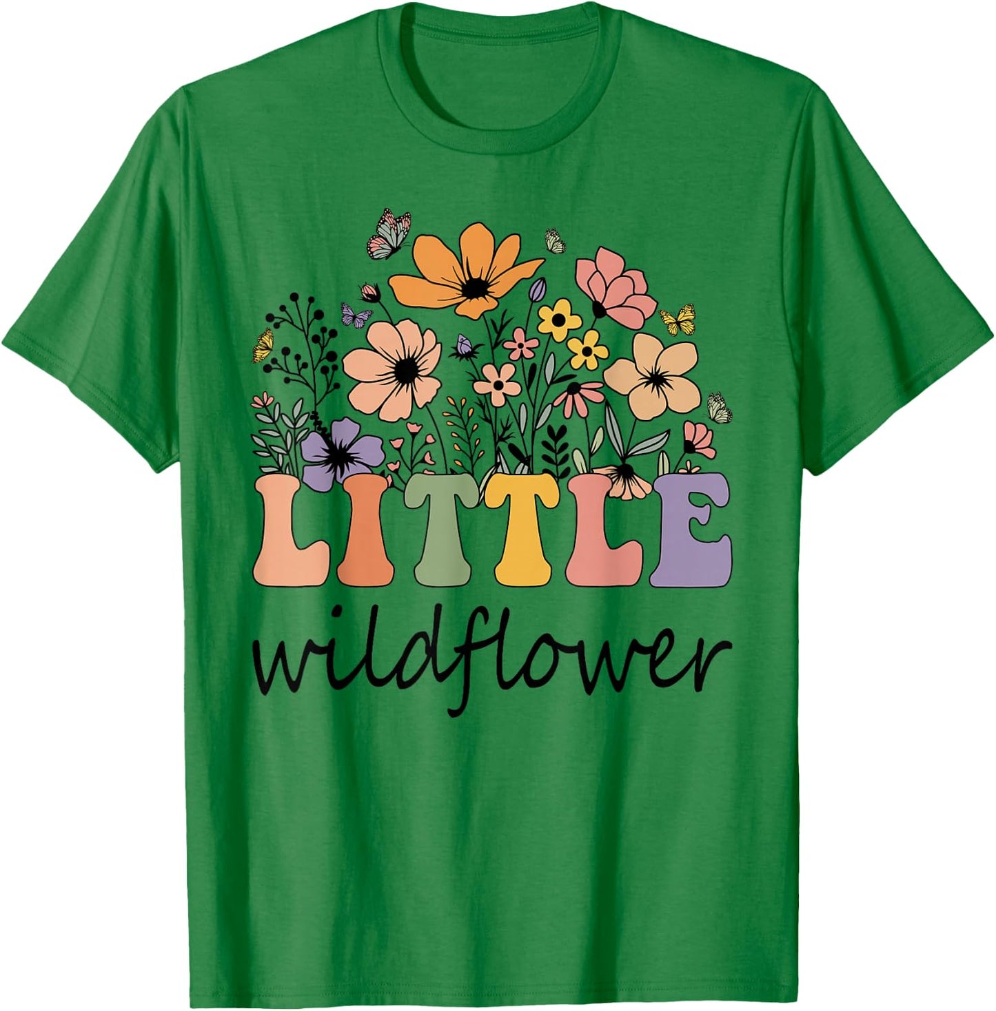 Little Wildflower Women Flower Birthday Family Matching T-Shirt - T-Shirt | Irish Green