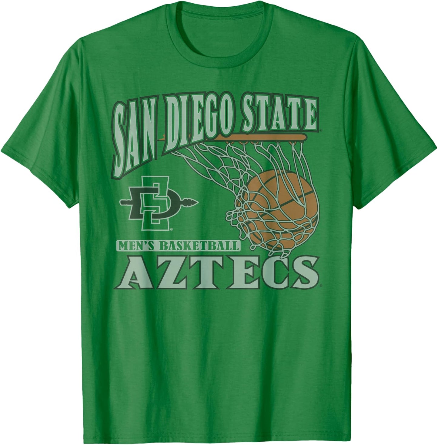 San Diego State Aztecs Men's Basketball Vintage Lift Red T-Shirt - T-Shirt | Irish Green