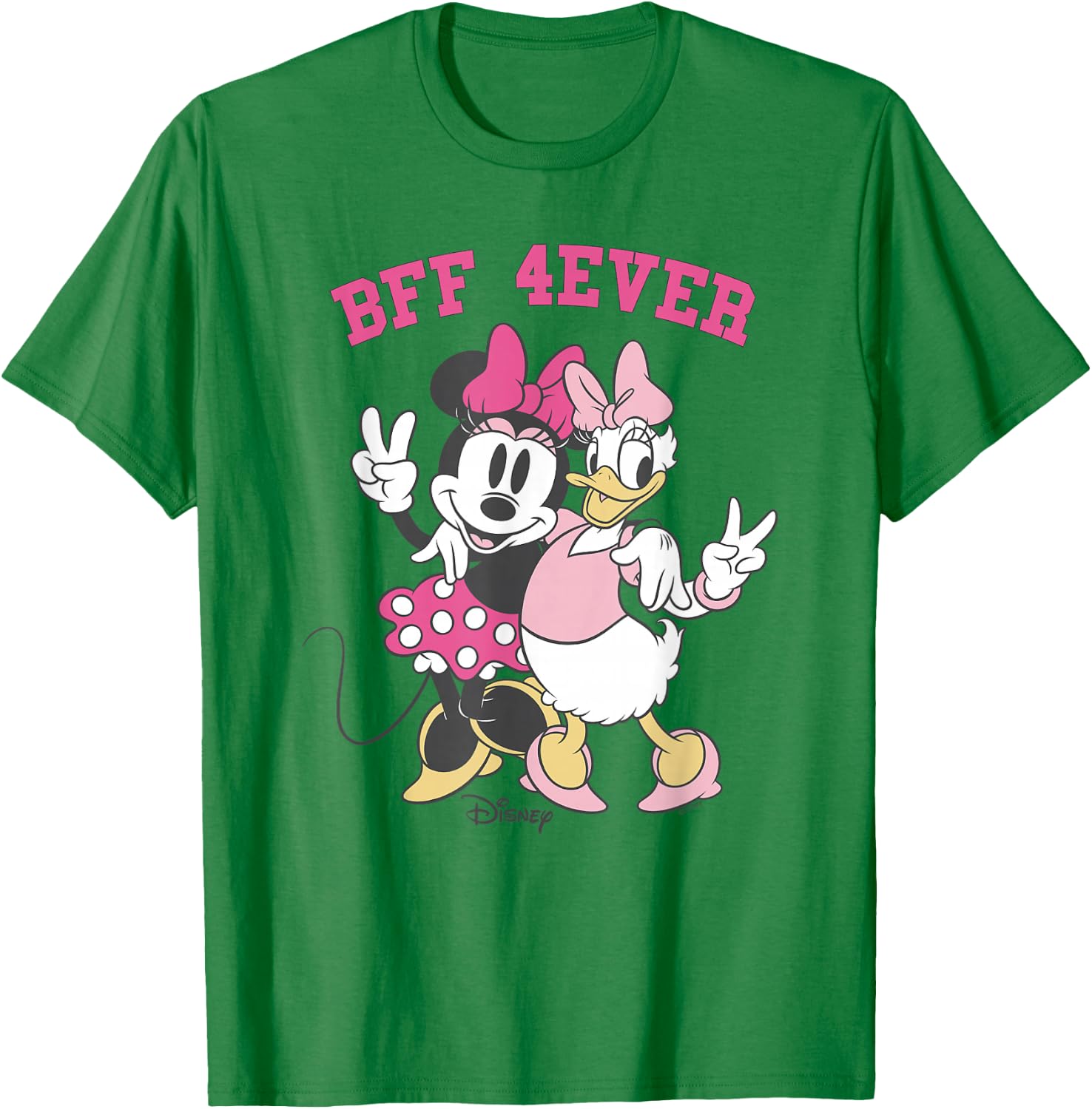 Disney Minnie Mouse Daisy Duck BFF 4Ever Best Friends T-Shirt - T-Shirt | Irish Green