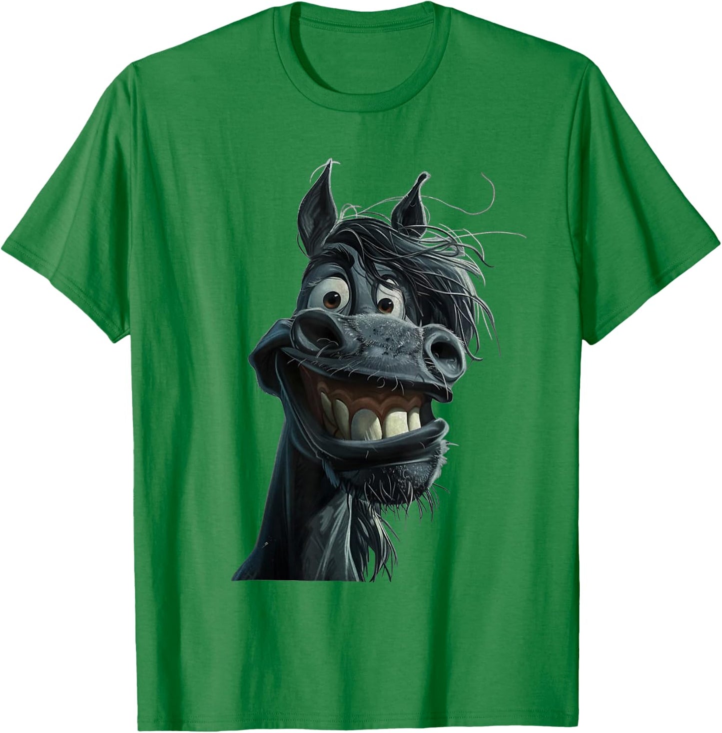 Peach-bruh Dark - Black Funny Horse Art Cute Crazy Horse T-Shirt - T-Shirt | Irish Green