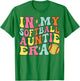 In My Softball Auntie Era Groovy Softball Aunt T-Shirt - T-Shirt | Irish Green