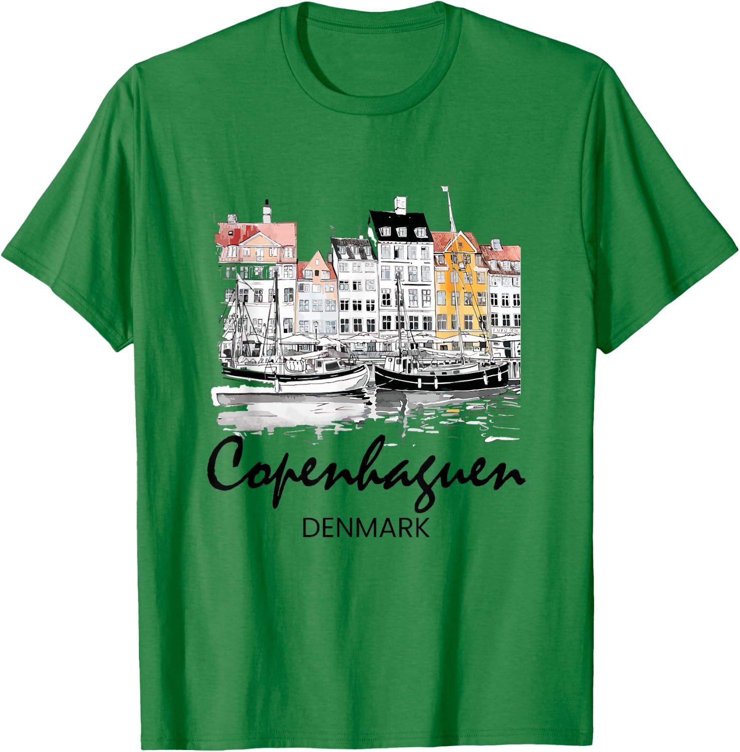 Copenhagen Denmark, danish T-Shirt - T-Shirt | Irish Green
