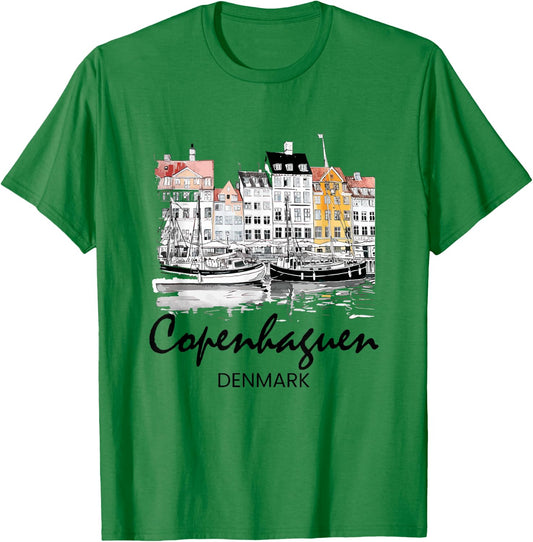 Copenhagen Denmark, danish T-Shirt - T-Shirt | Irish Green