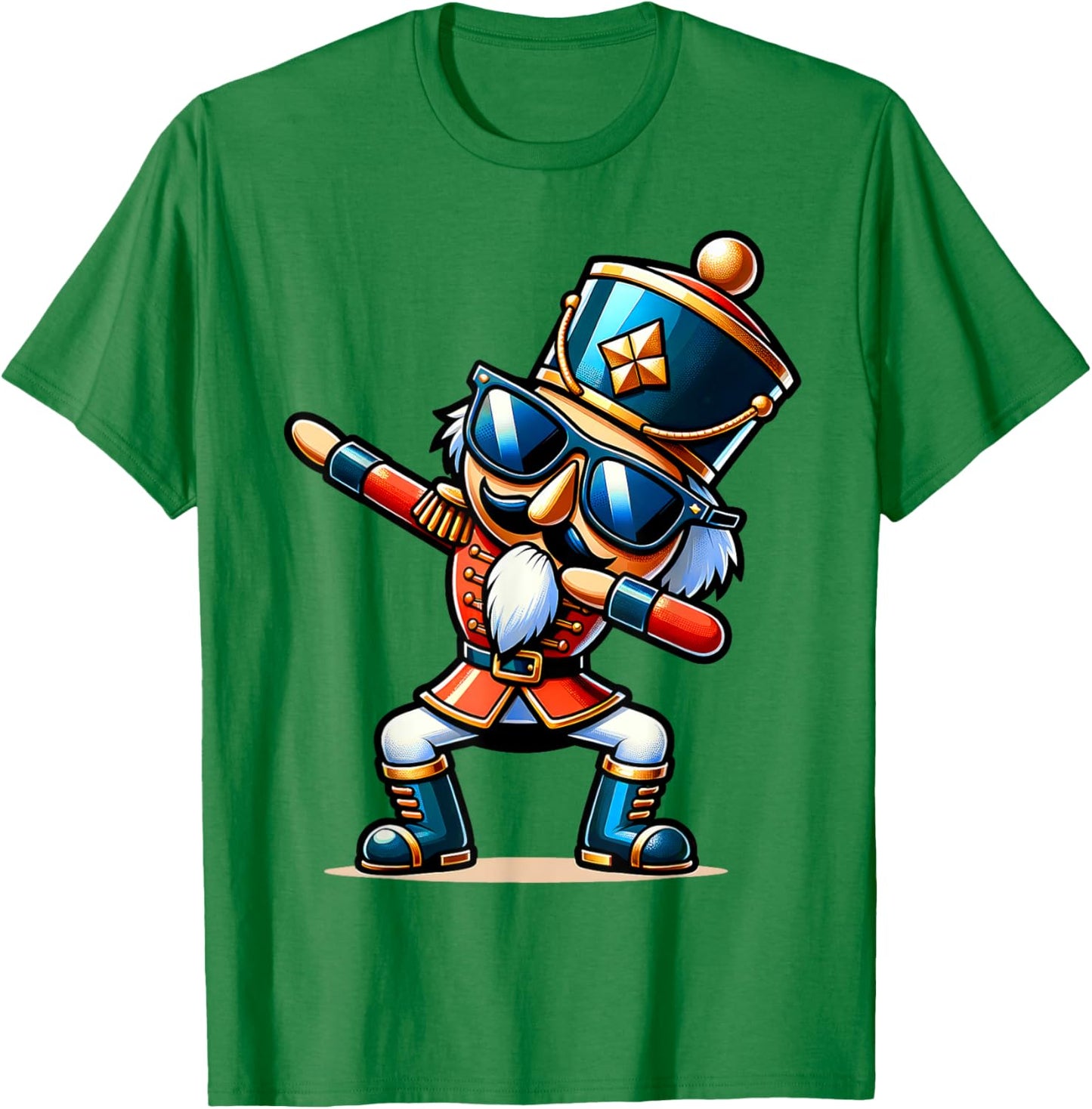 Christmas Nutcracker Dabbing Boys Santa Xmas Funny T-Shirt - T-Shirt | Irish Green