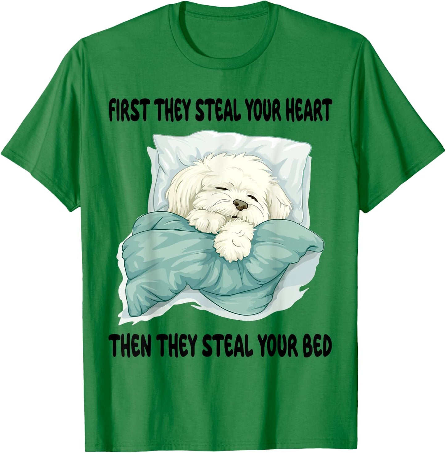 Coton De Tulear Sleeping Pajamas Nightgown T-Shirt - T-Shirt | Irish Green