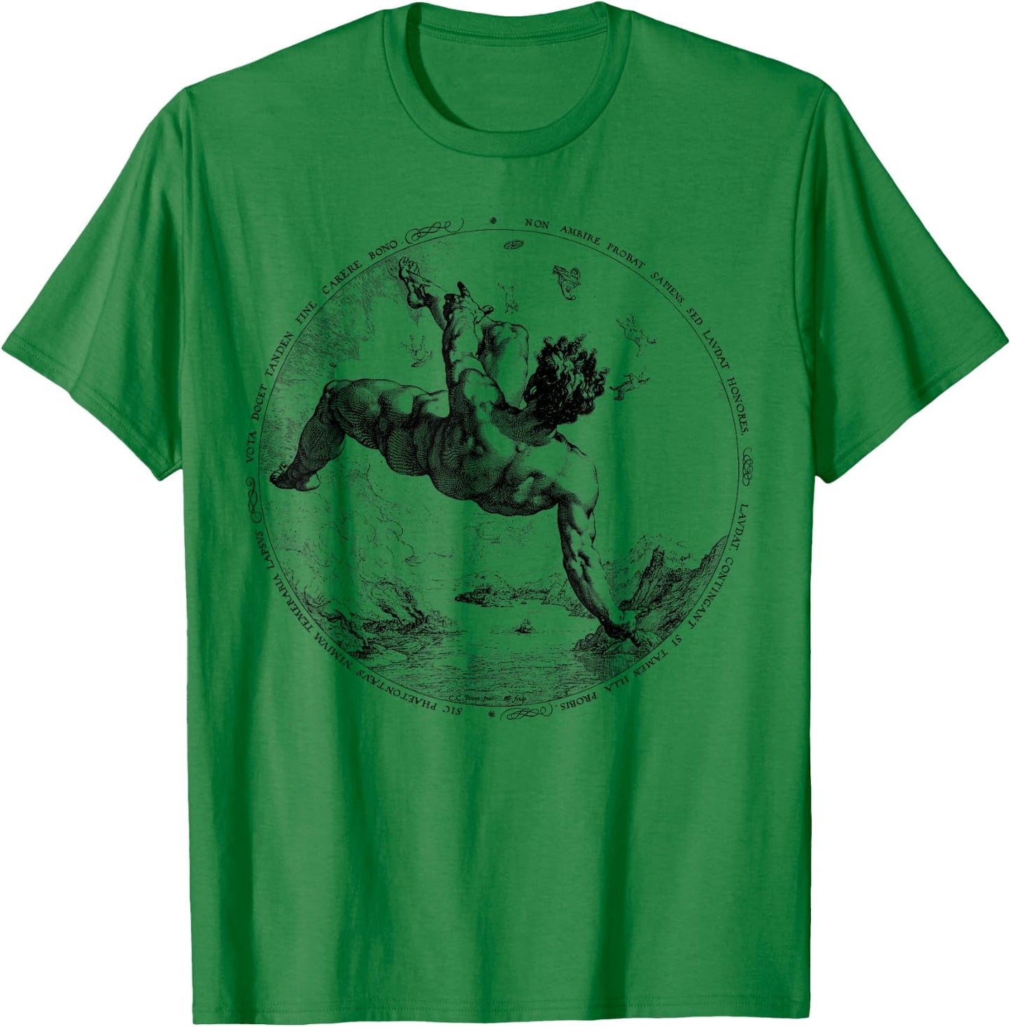 Phaeton - Icarus, Greek Mythology, Goth, Aesthetic T-Shirt - T-Shirt | Irish Green