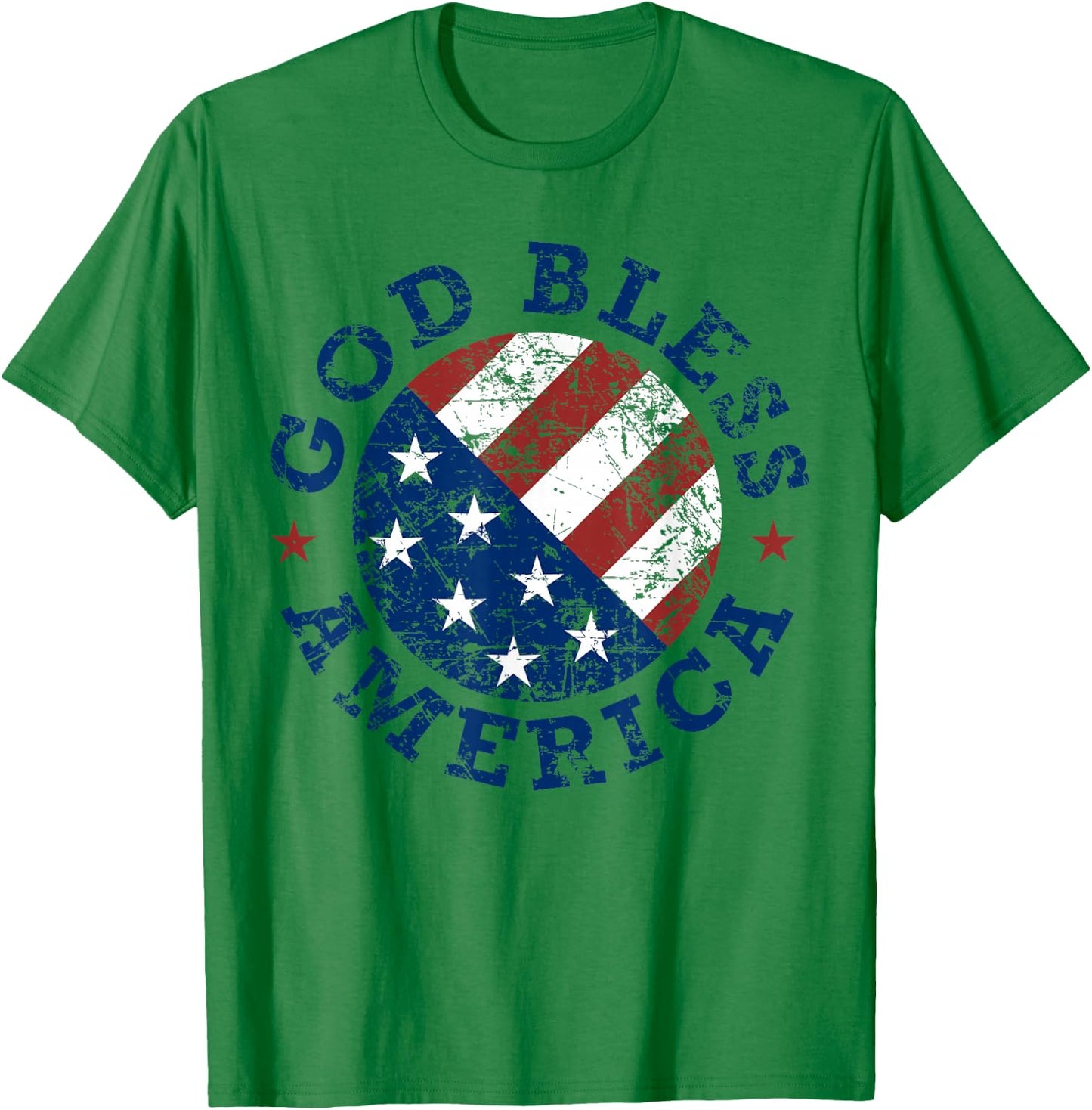God Bless America Flag 4th of July Independence Day Kids Men T-Shirt - T-Shirt | Irish Green