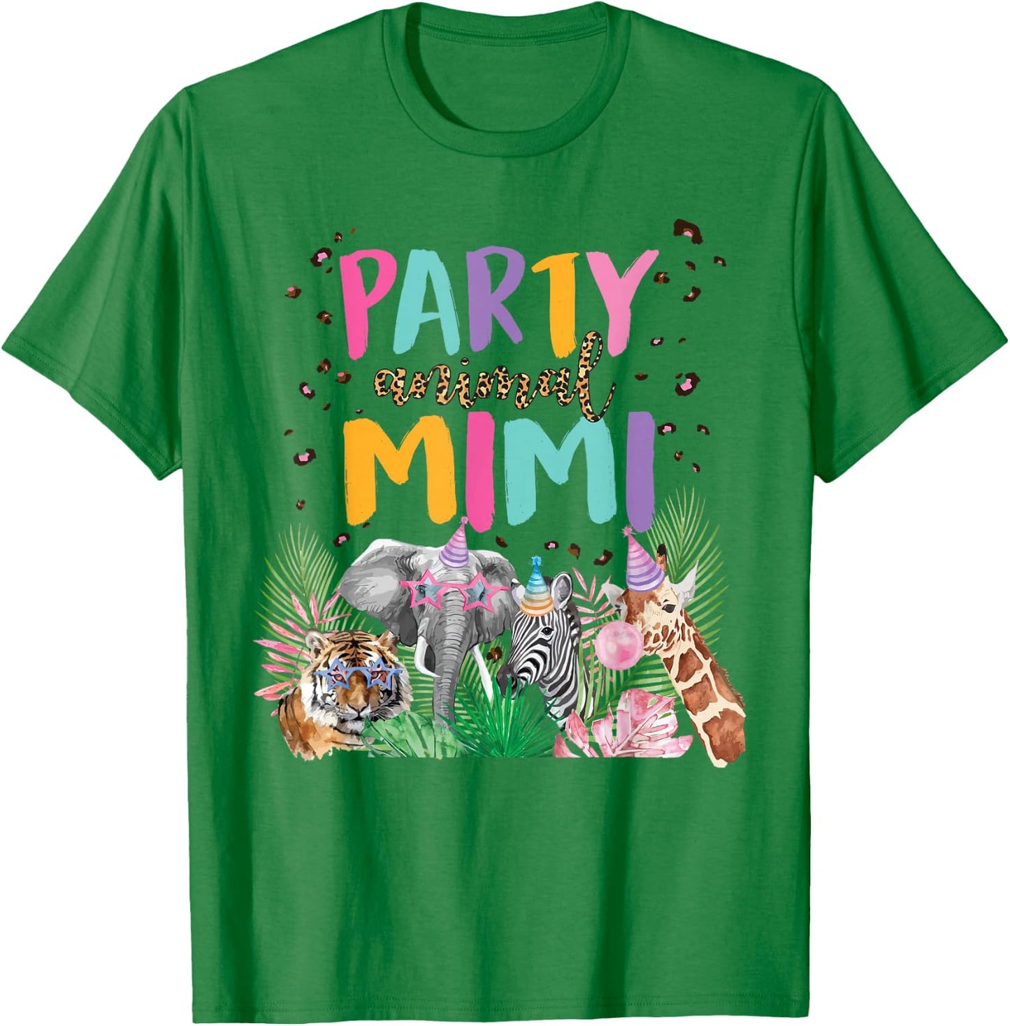 Mimi Of The Birthday Boy Girl Zoo Theme Animal Party T-Shirt - T-Shirt | Irish Green