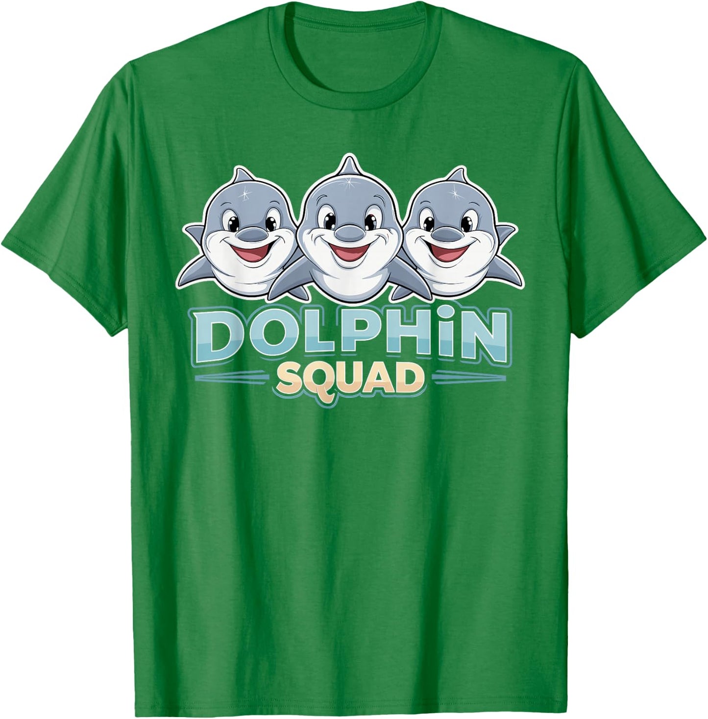 Dolphin Squad Design for Dolphin Lover Stuff | Kids Dolphin T-Shirt - T-Shirt | Irish Green