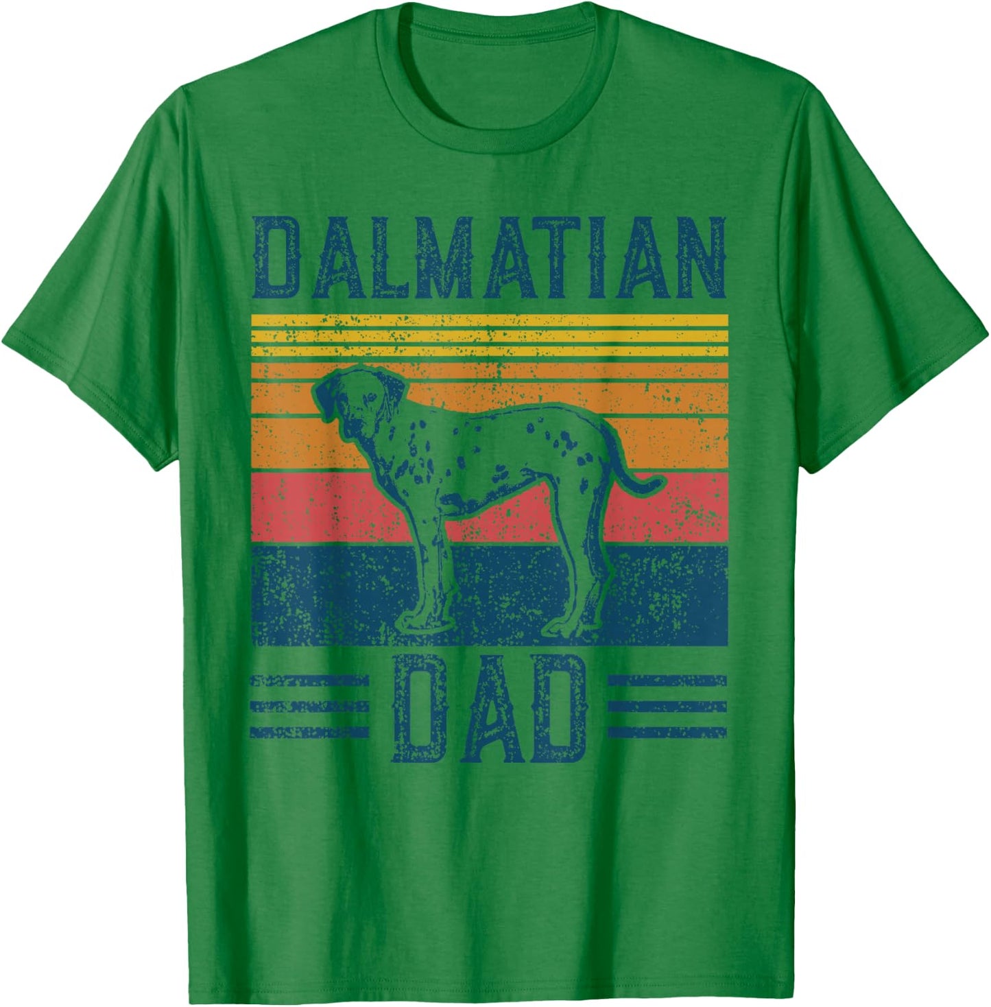 Dog | Dalmatian Dad - Vintage Dalmatian Dad T-Shirt - T-Shirt | Irish Green
