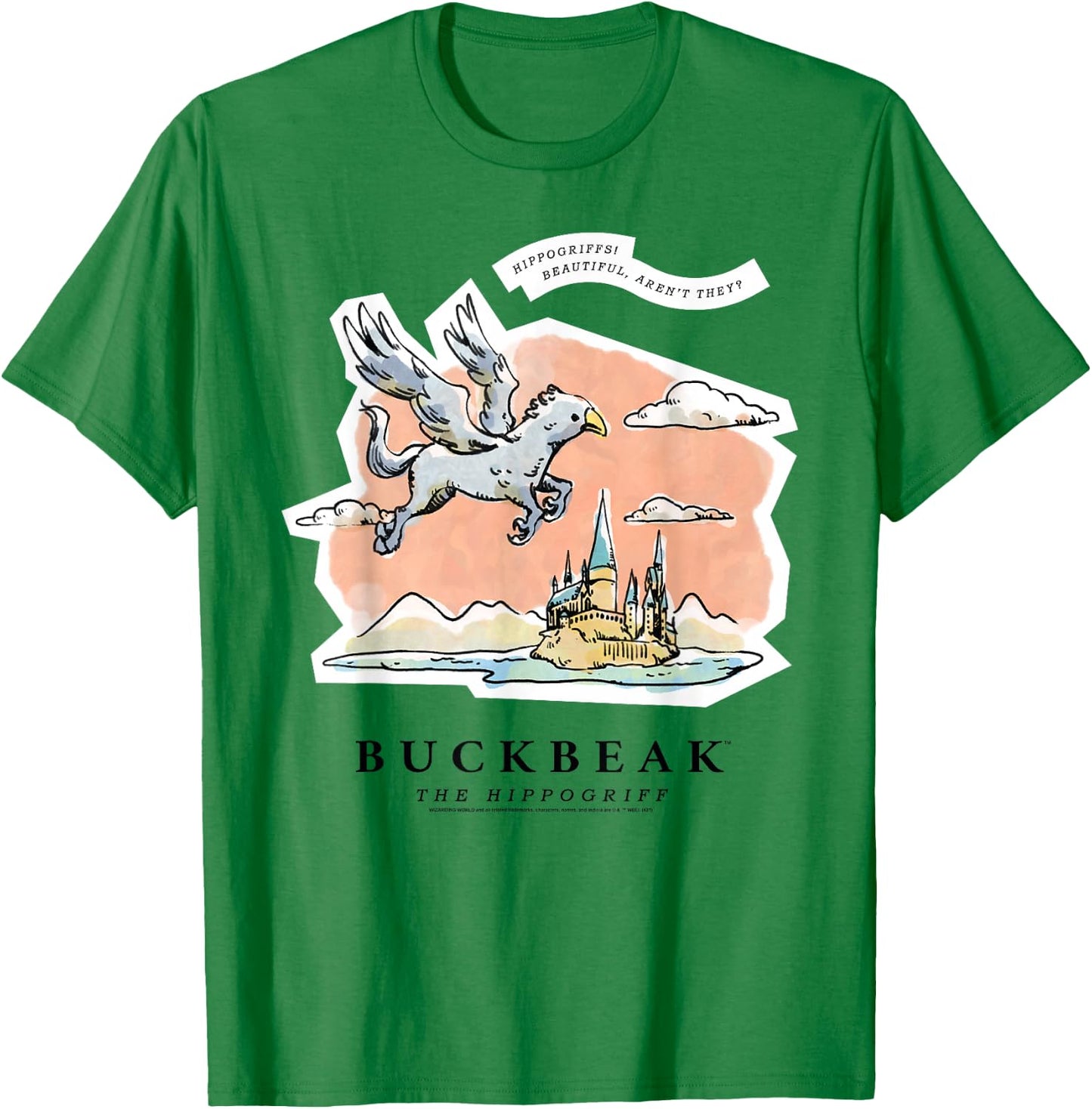 Harry Potter Buckbeak the Hippogriff T-Shirt - T-Shirt | Irish Green