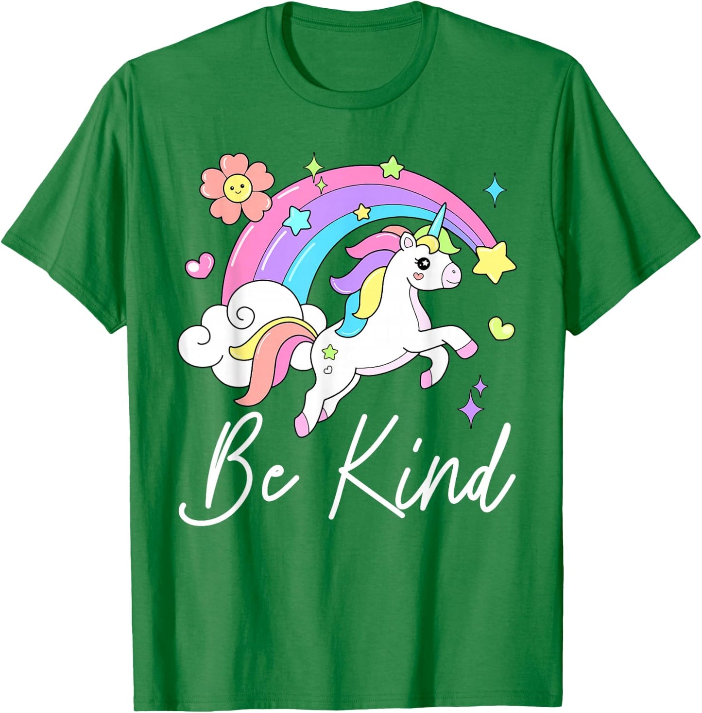 Be Kind Stop Bullying Unicorn Rainbow Unity Day Wear Orange T-Shirt - T-Shirt | Irish Green