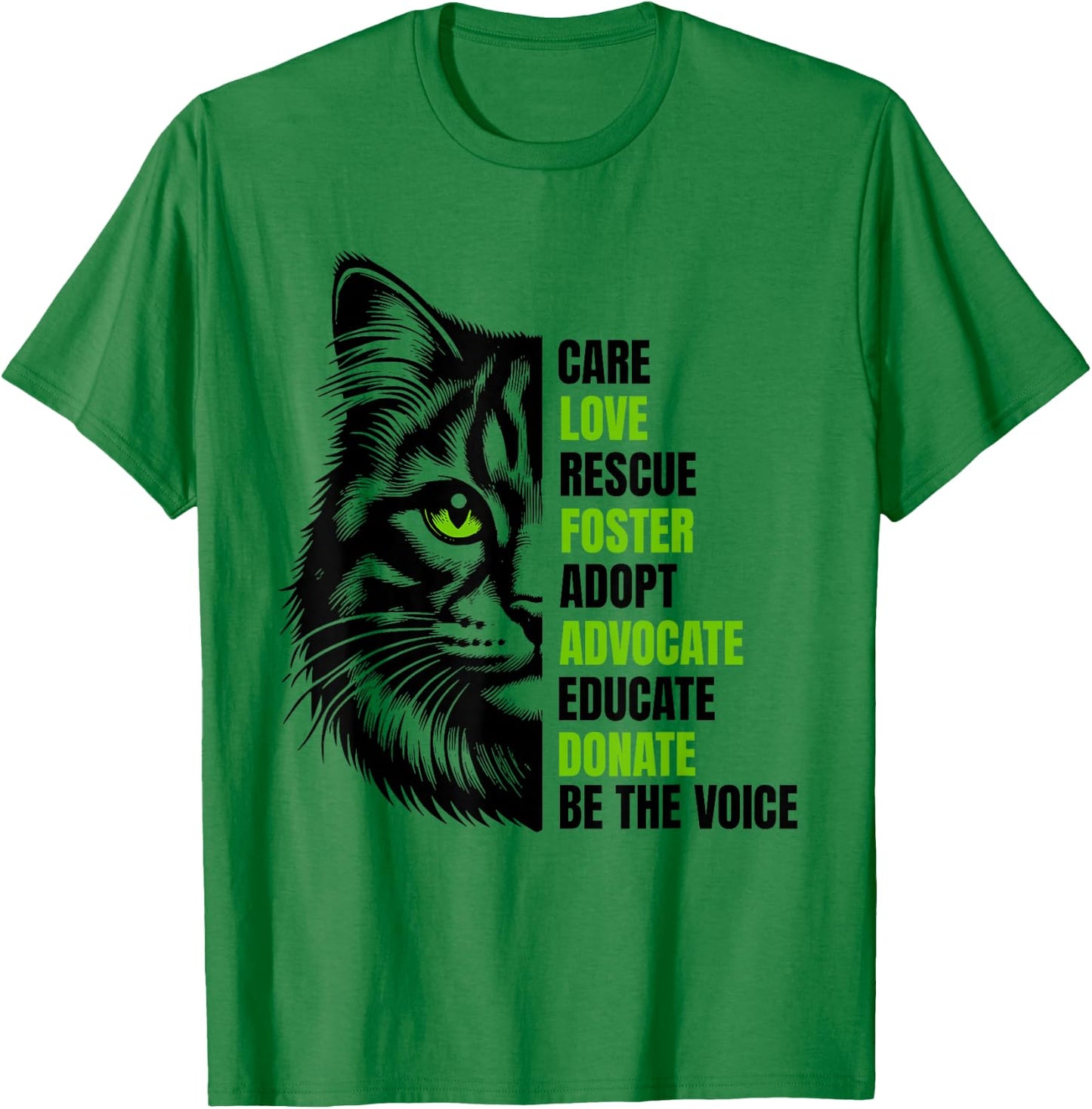 Paws Under the Moon - Cat Lovers Gifts Cat Rescue Gift Feral Kittens Homeless Foster Adopt Cats TNR , Small, White T-Shirt - T-Shirt | Irish Green