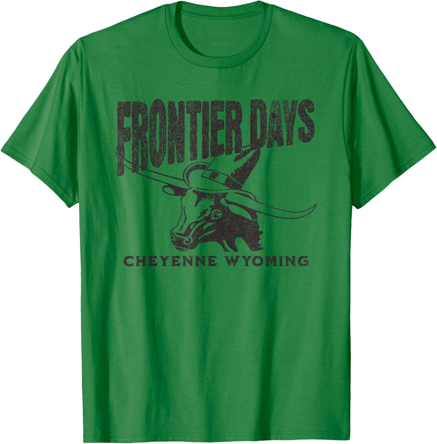 Cheyenne Wyoming Steer Frontier Days T-Shirt - T-Shirt | Irish Green