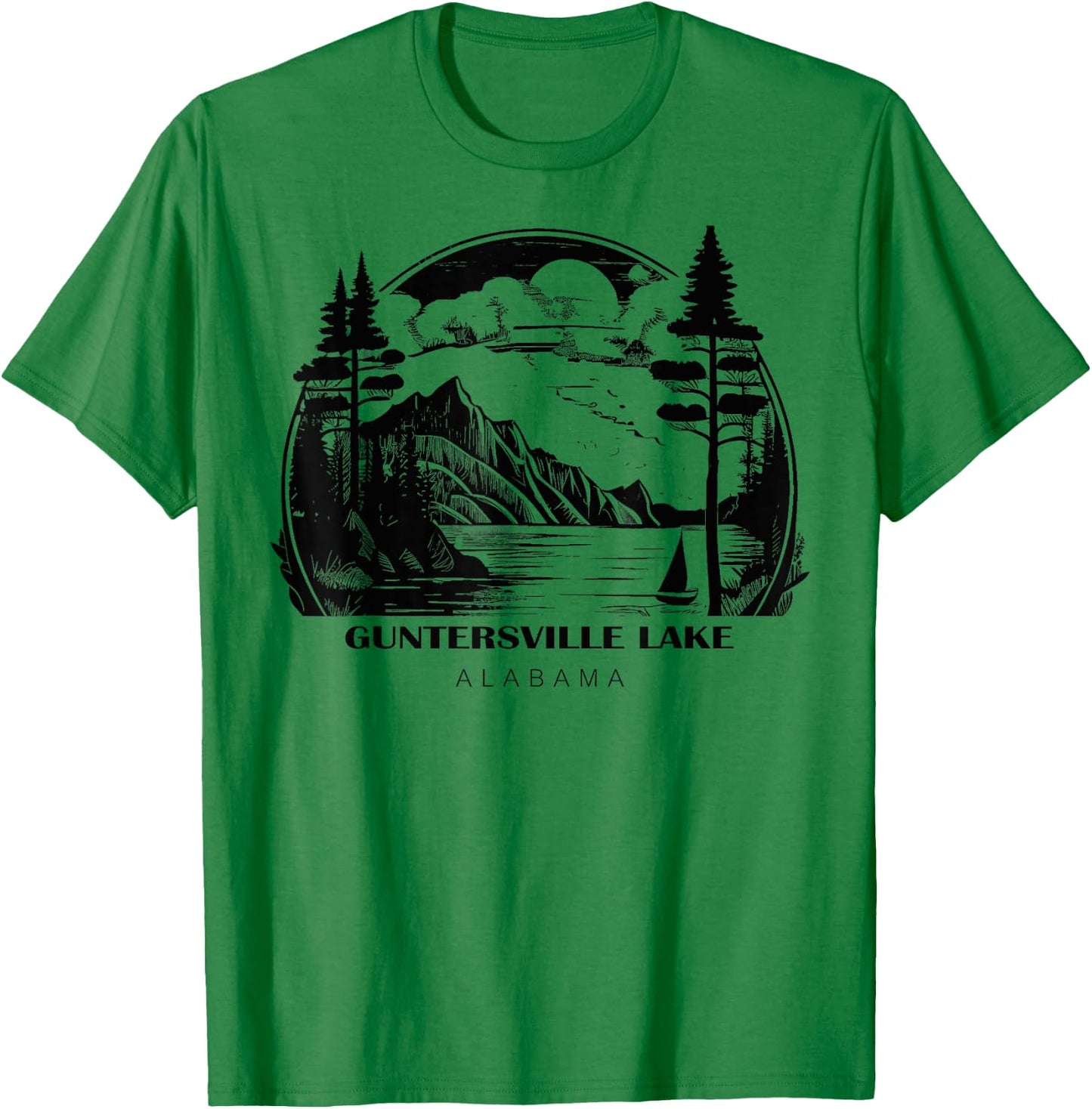 Guntersville Lake Alabama T-Shirt - T-Shirt | Irish Green