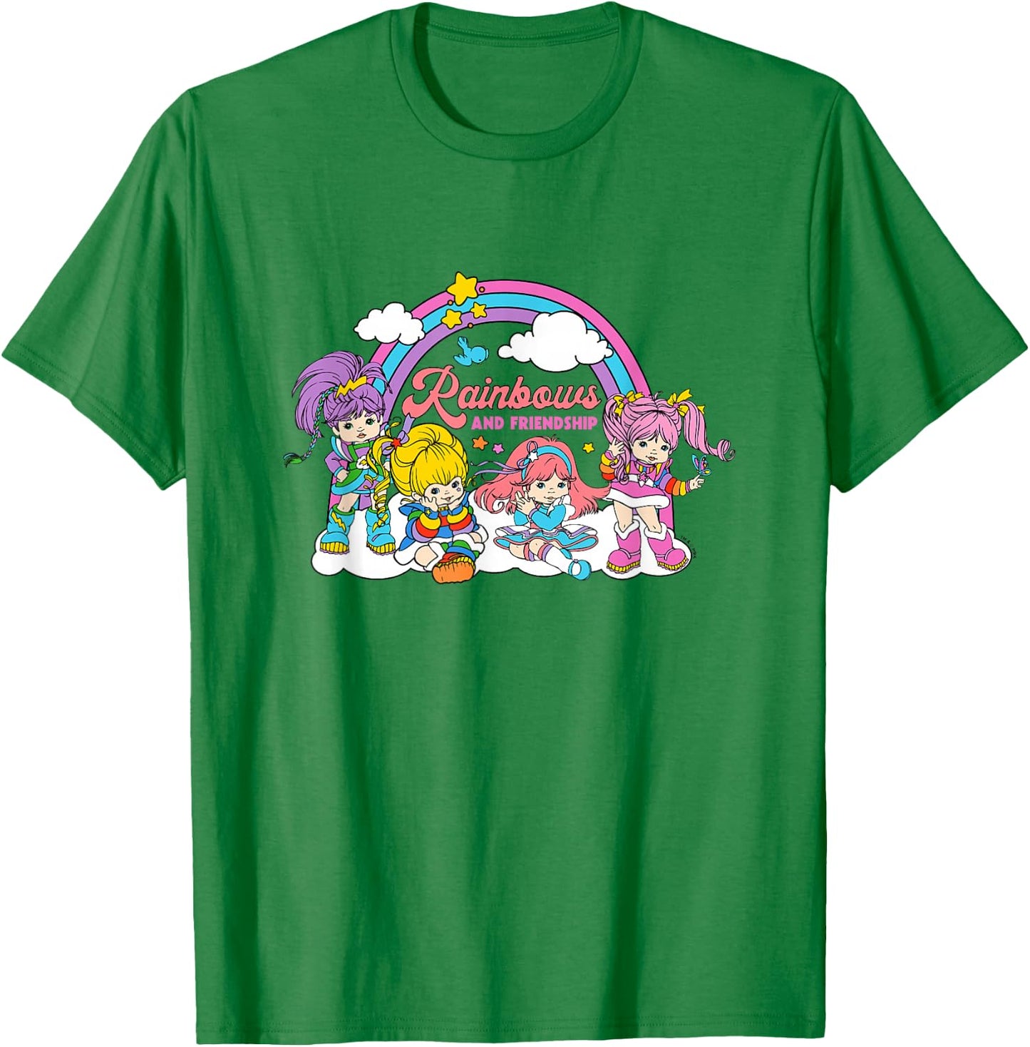 Rainbow Brite Cute Rainbows and Friendship Big Chest Logo T-Shirt - T-Shirt | Irish Green