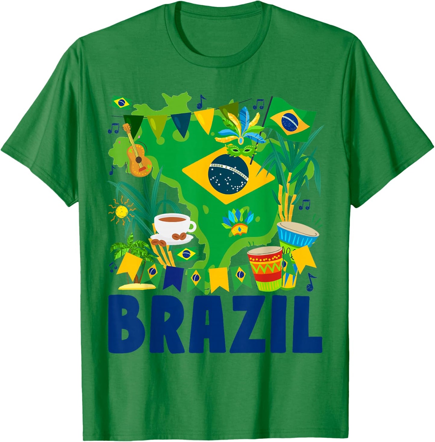 Brazil Flag Outfit Idea Brasil & Brazilian Flag T-Shirt - T-Shirt | Irish Green