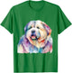 Caucasian Ovcharka Dog Colorful Watercolor Dog Women Kids T-Shirt - T-Shirt | Irish Green