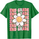 Groovy 2nd Grade Back To School First Day of Second Grade T-Shirt - T-Shirt | Irish Green