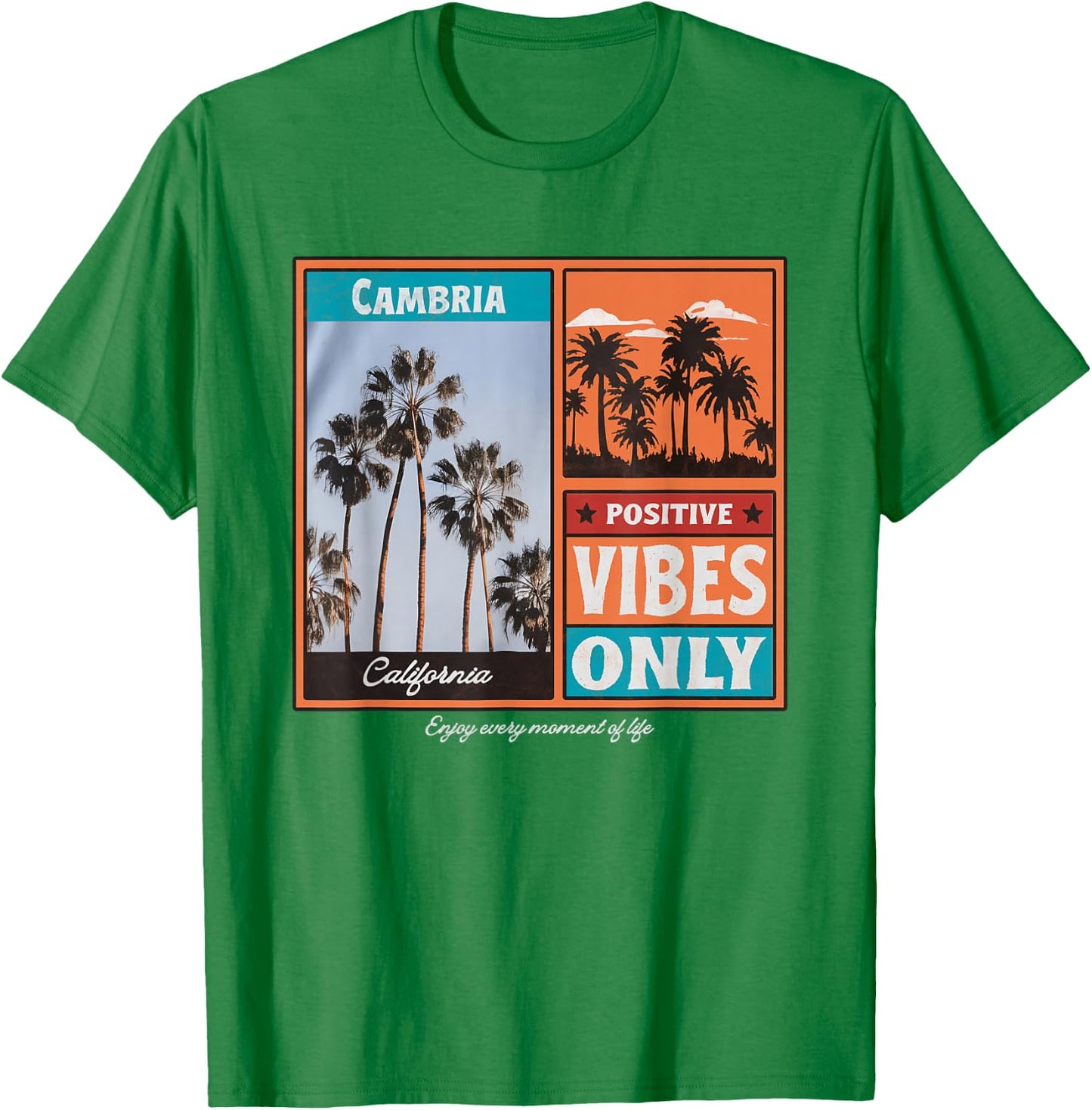 Cambria California CA Retro T-Shirt - T-Shirt | Irish Green