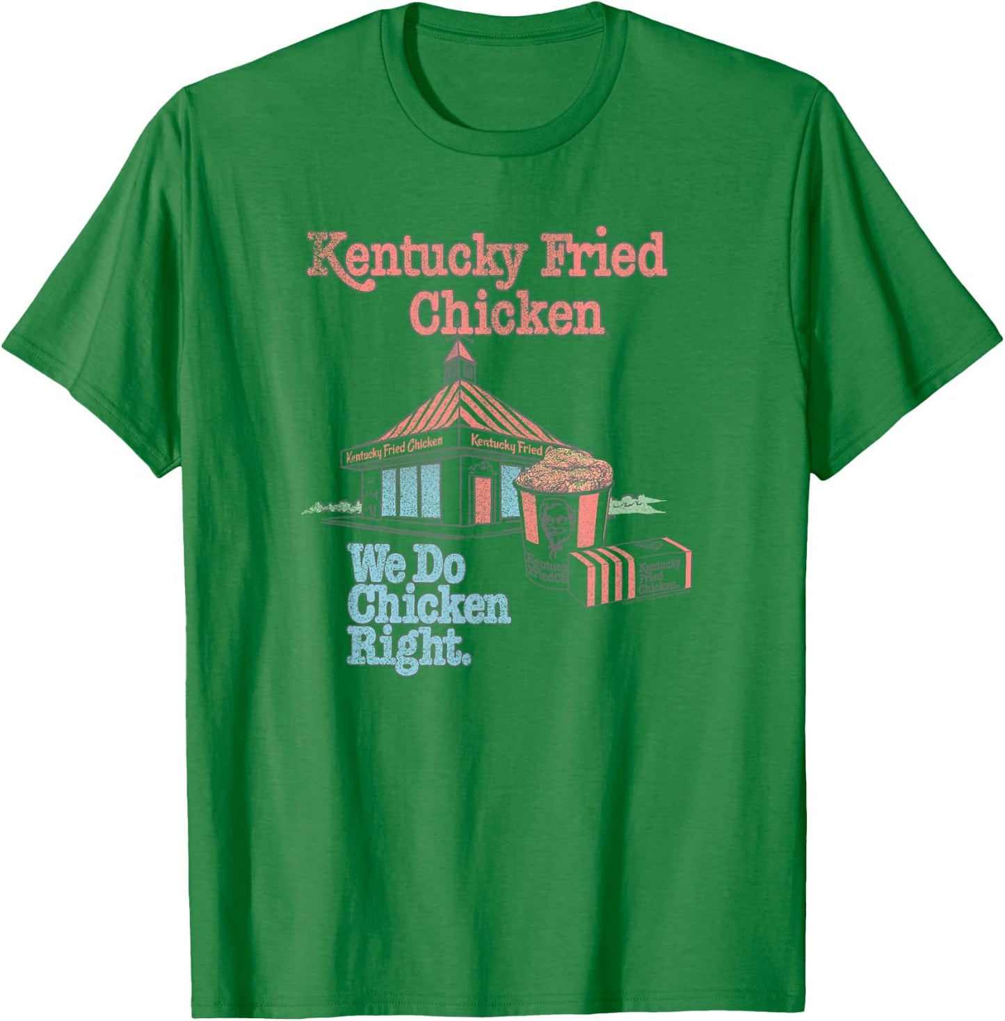Officially Licensed KFC We Do Chicken Right Fast Food T-Shirt - T-Shirt | Irish Green