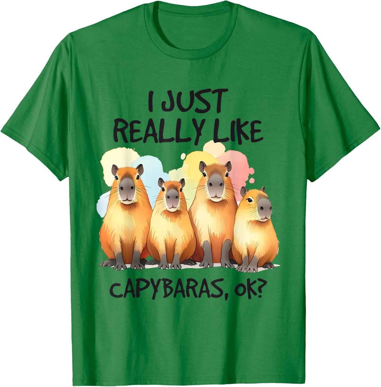 Funny Capybara T-Shirt - T-Shirt | Irish Green