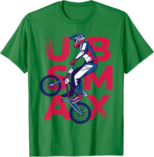 BMX Bike Support Team Flag USA Track Rider American T-Shirt - T-Shirt | Irish Green