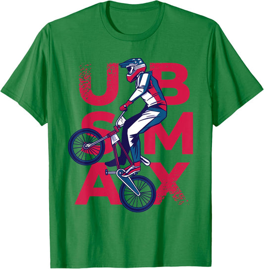 BMX Bike Support Team Flag USA Track Rider American T-Shirt - T-Shirt | Irish Green