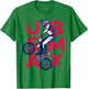 BMX Bike Support Team Flag USA Track Rider American T-Shirt - T-Shirt | Irish Green