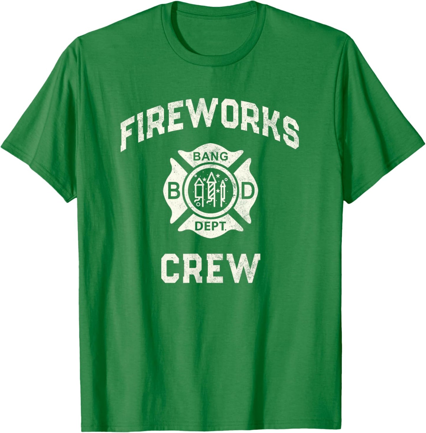 Sarcastic FIREWORKS CREW Safety Expert Technician Pyro T-Shirt - T-Shirt | Irish Green