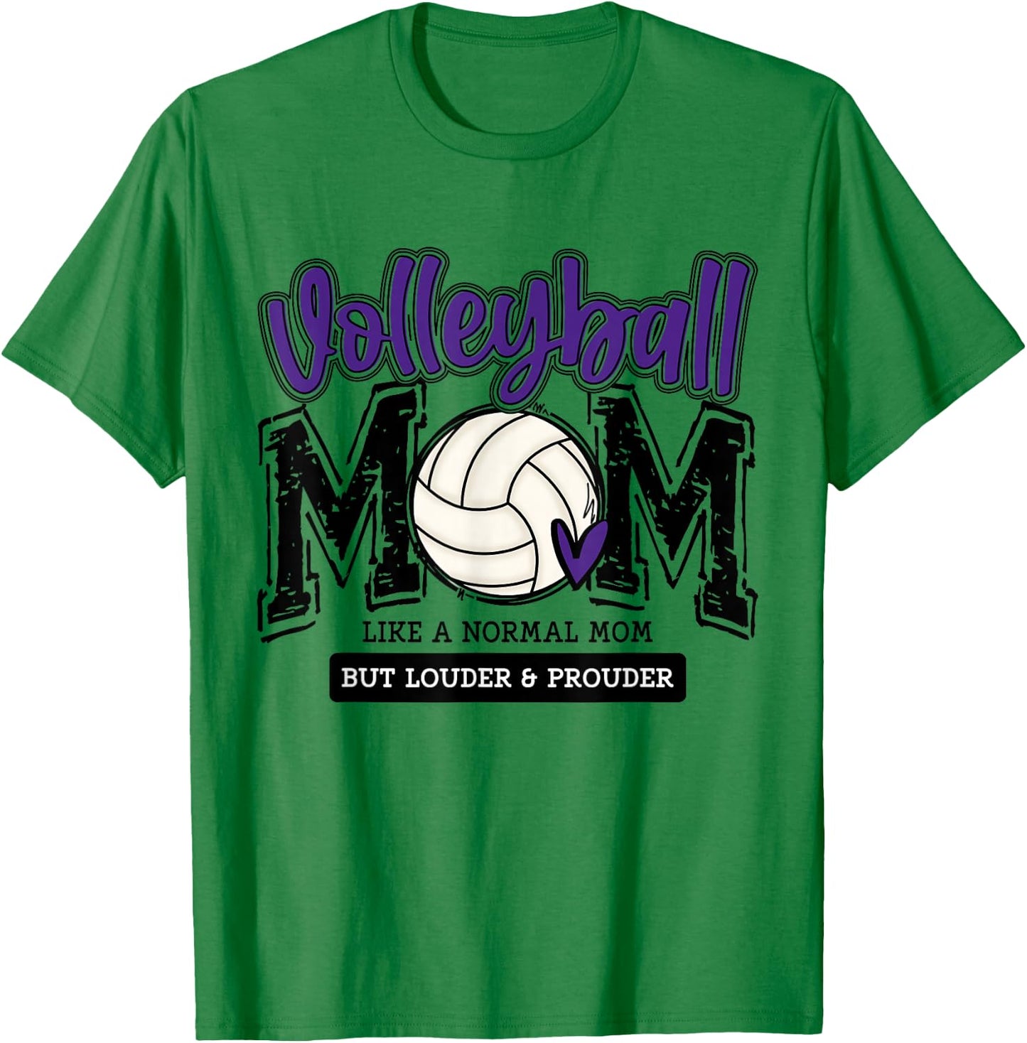 Volleyball Mom Purple Game Day Mama Daughter Family Team T-Shirt - T-Shirt | Irish Green