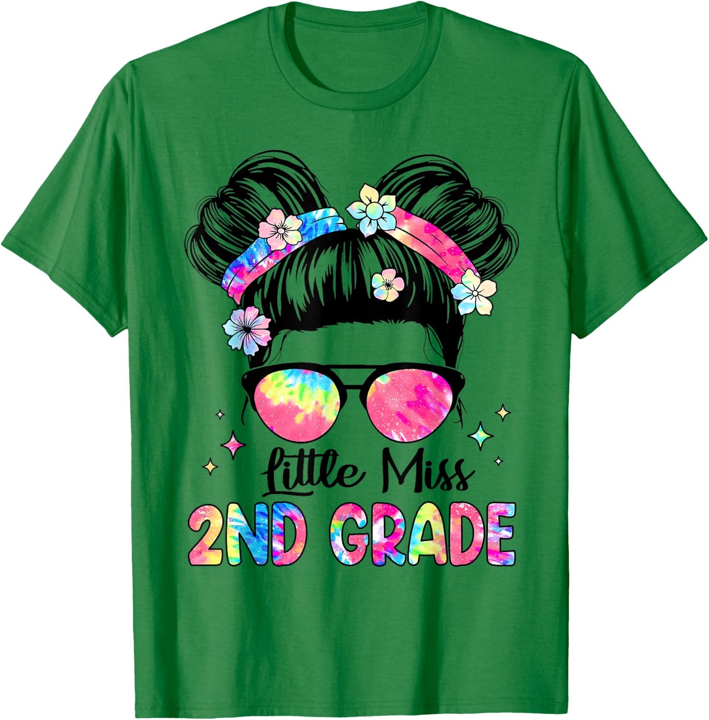 Little Miss 2nd Grade Girls Kids Back To School Second Grade T-Shirt - T-Shirt | Irish Green