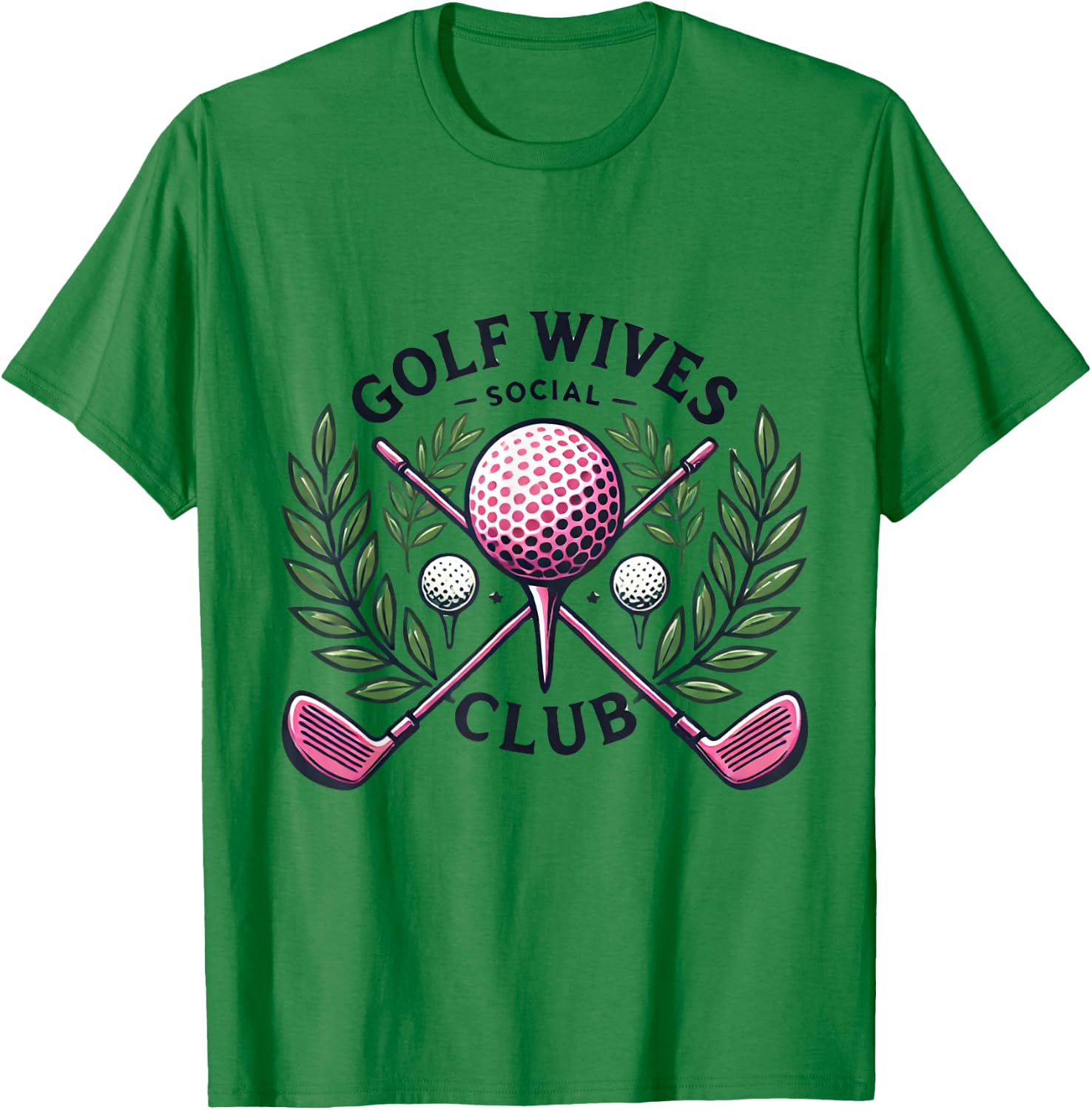Cool Golf Wives Social Club Golf Lover T-Shirt - T-Shirt | Irish Green