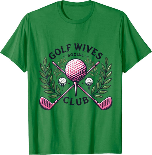 Cool Golf Wives Social Club Golf Lover T-Shirt - T-Shirt | Irish Green