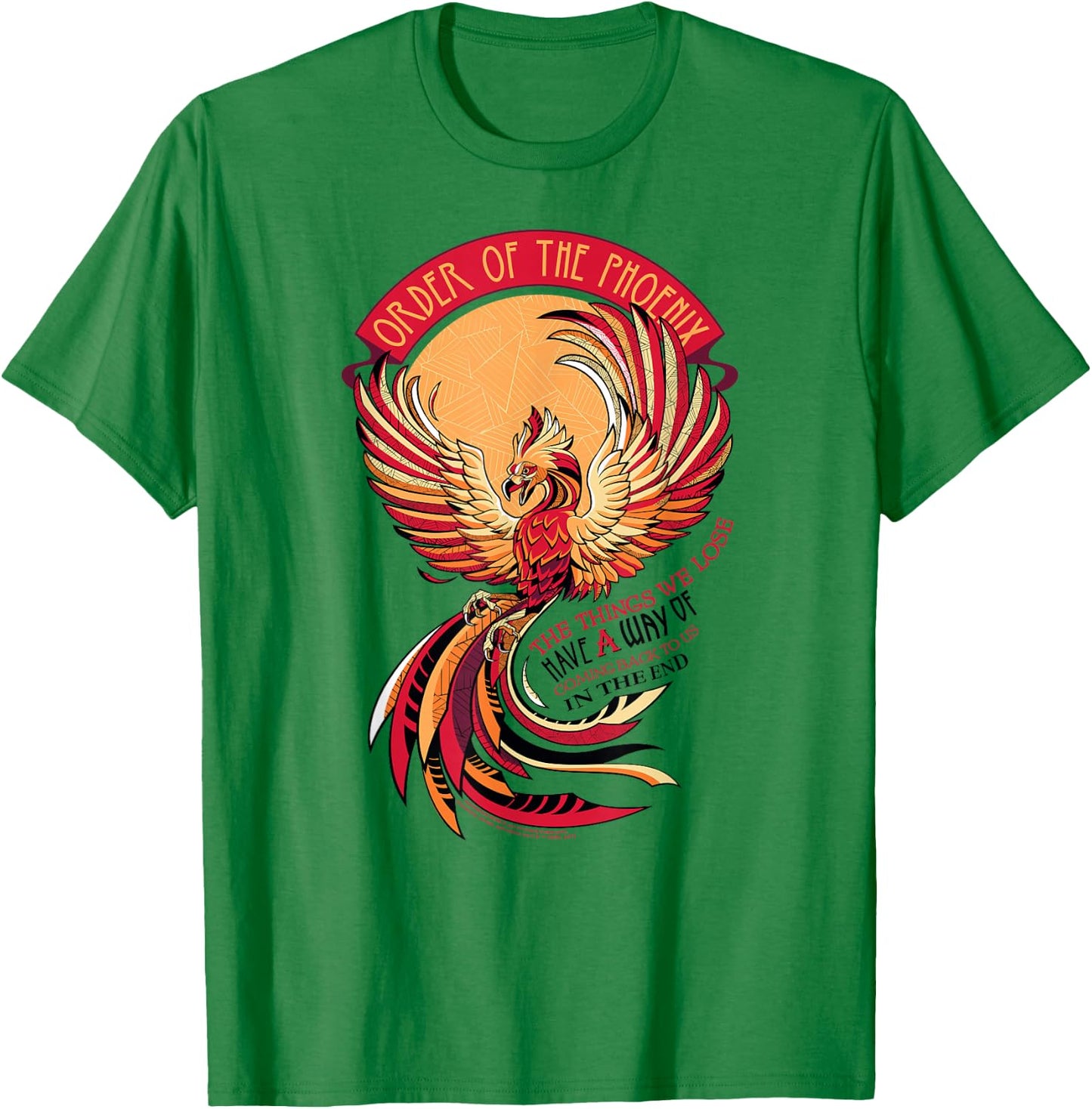 Harry Potter Mosaic Order of The Phoenix Small T-Shirt - T-Shirt | Irish Green